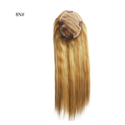 16 pouces Mono Topper à la main attaché à la main Monofilament de cheveux humains avec un faible coût d'expédition