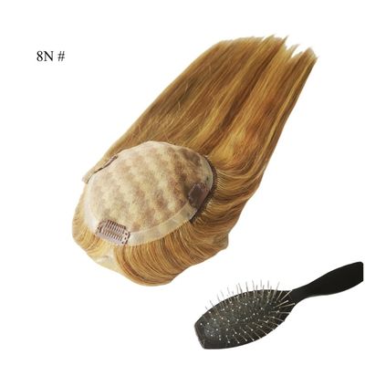 16 pouces Mono Topper à la main attaché à la main Monofilament de cheveux humains avec un faible coût d'expédition