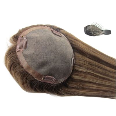 Remy Hair Mono Topper pour cheveux humains pour femmes aux cheveux fins 0,300 kg Poids brut du paquet