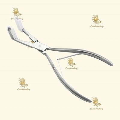 Plier professionnel de l'extension de cheveux bande noire de couleur dans les pinces à cheveux en acier inoxydable