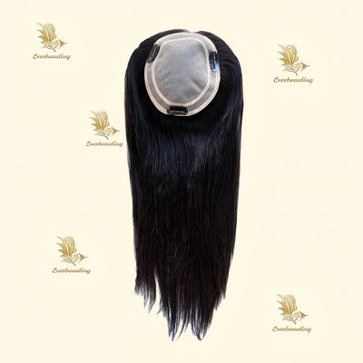 Technologie de fabrication artisanale Petite taille Partie latérale Cheveux humains Couleur naturelle Perruque de toupie pour femmes