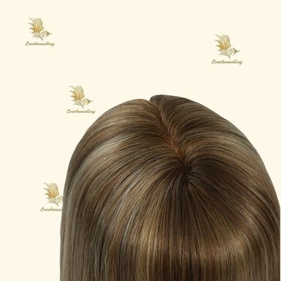 Coupe de cheveux pour femmes blanches 100% cheveux humains européens 16 pouces double dentelle de soie mono 5,5 &quot;x 6,5&quot; 6 / T12 / T613