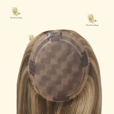 5*6,5 pouces Remy Topper cheveux Toupee pour les femmes Highlight Couleur Topper-240523