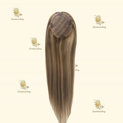 5*6,5 pouces Remy Topper cheveux Toupee pour les femmes Highlight Couleur Topper-240523