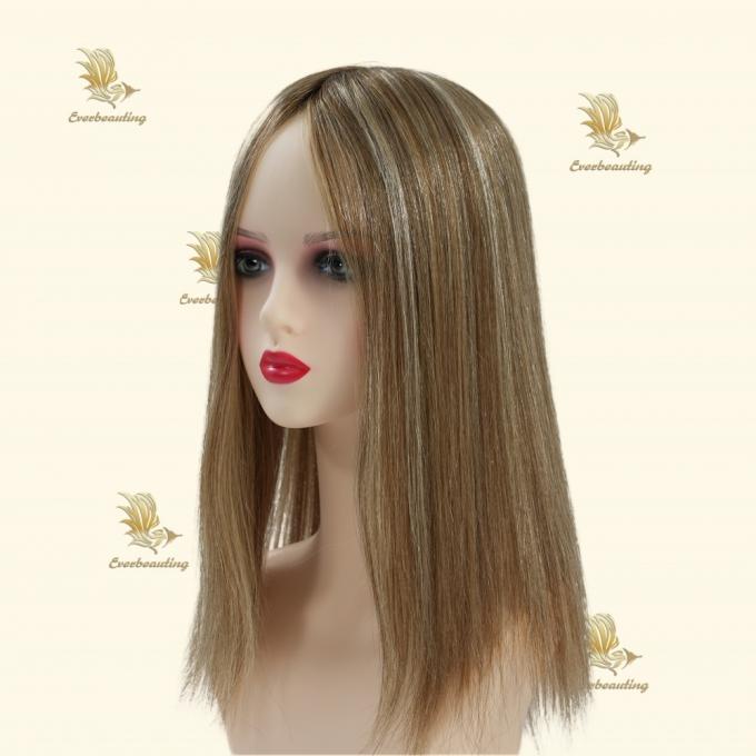 Clip in Hairpiece Monofilament Topper Highlight Hand Tied 3X6.5′ Mono Base Topper